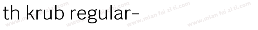 th krub regular字体转换